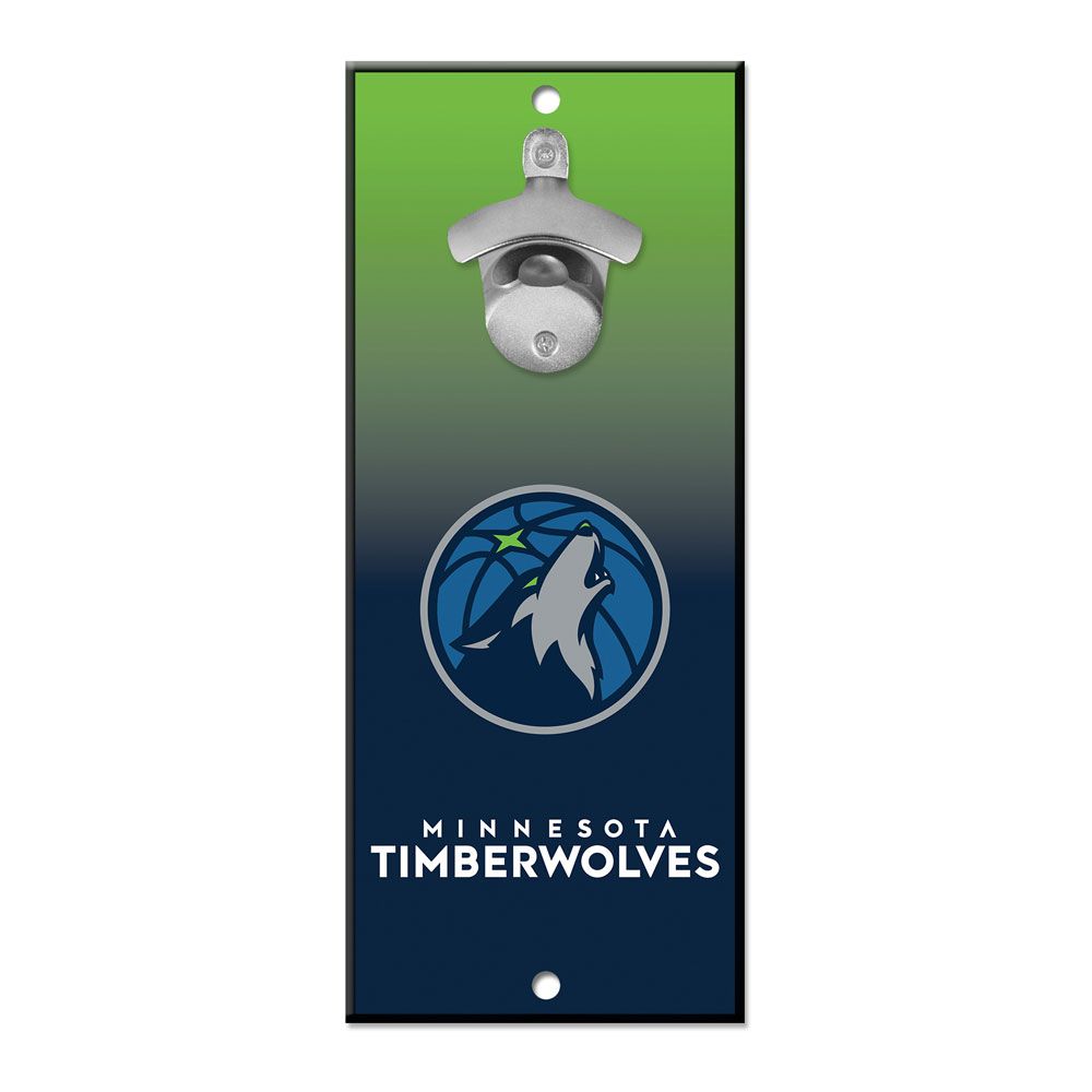 Minnesota Timberwolves Bottle Opener Sign 5"x11" Collectibles Wincraft