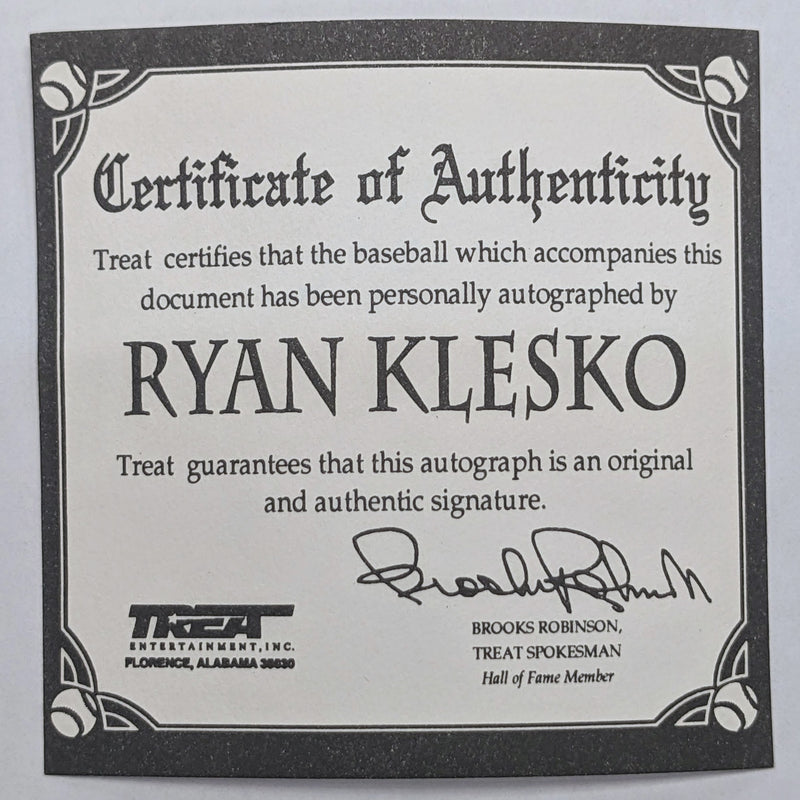 Ryan Klesko Autographed Rawlings 1995 World Series Baseball Atlanta Braves Autographs FanHQ   