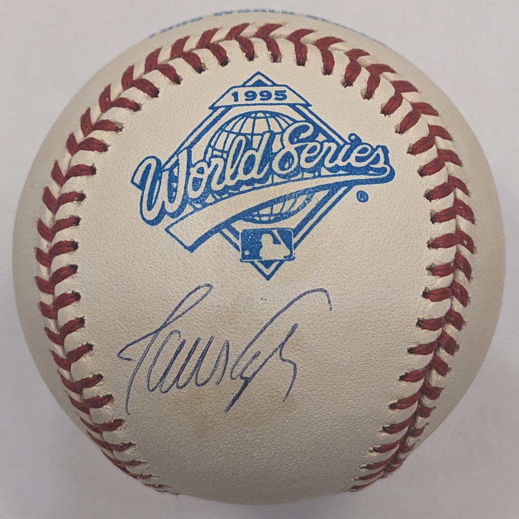 Javy Lopez Autographed Rawlings 1995 World Series Baseball Atlanta Braves Autographs FanHQ   