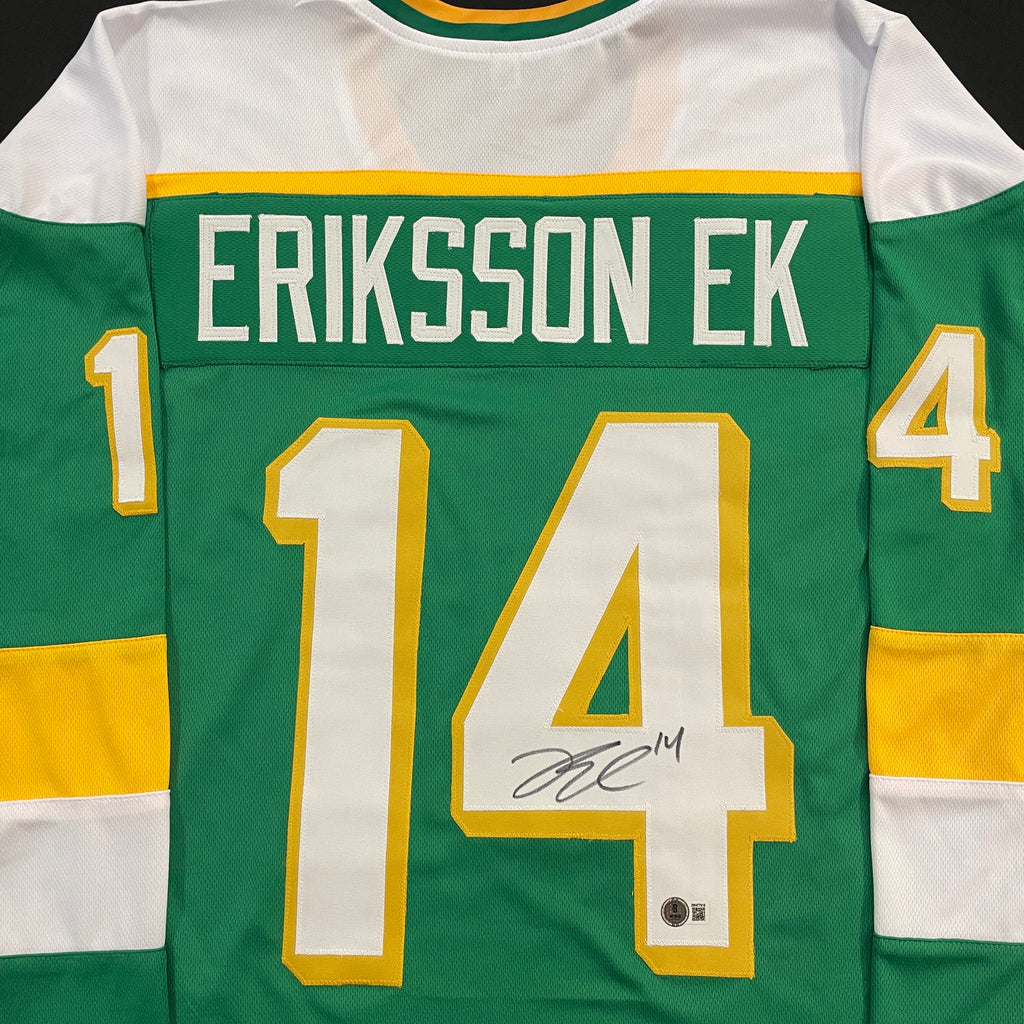 Joel Eriksson Ek Autographed Green Alternate Pro-Style Jersey Autographs Fan HQ
