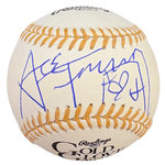 RARE - NEVER BEFORE OFFERED! Ace Frehley Autographed GOLD Rawlings Official Major League Baseball Autographs FanHQ