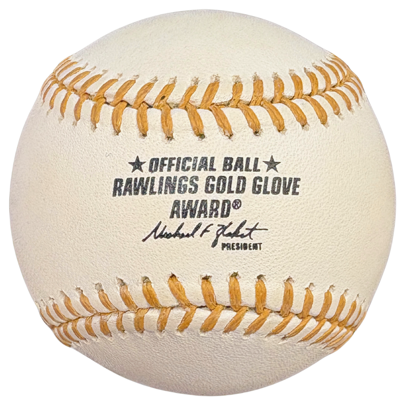 RARE - NEVER BEFORE OFFERED! Ace Frehley Autographed GOLD Rawlings Official Major League Baseball Autographs FanHQ