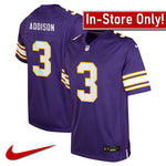 AVAILABLE IN-STORE ONLY! Jordan Addison Youth Minnesota Vikings Purple Nike Classic Game Jersey Jersey Nike