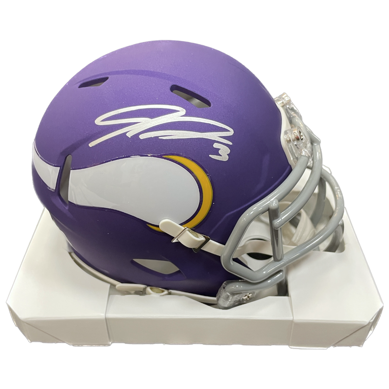 Jordan Addison Autographed Minnesota Vikings Classic Mini Helmet