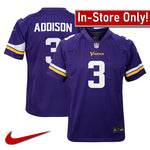 AVAILABLE IN-STORE ONLY! Jordan Addison Youth Minnesota Vikings Purple Nike Game Jersey Jersey Nike   