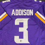 Jordan Addison Autographed Purple Pro-Style Jersey Autographs FanHQ