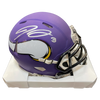 Jordan Addison Autographed Minnesota Vikings Speed Mini Helmet Autographs FanHQ   