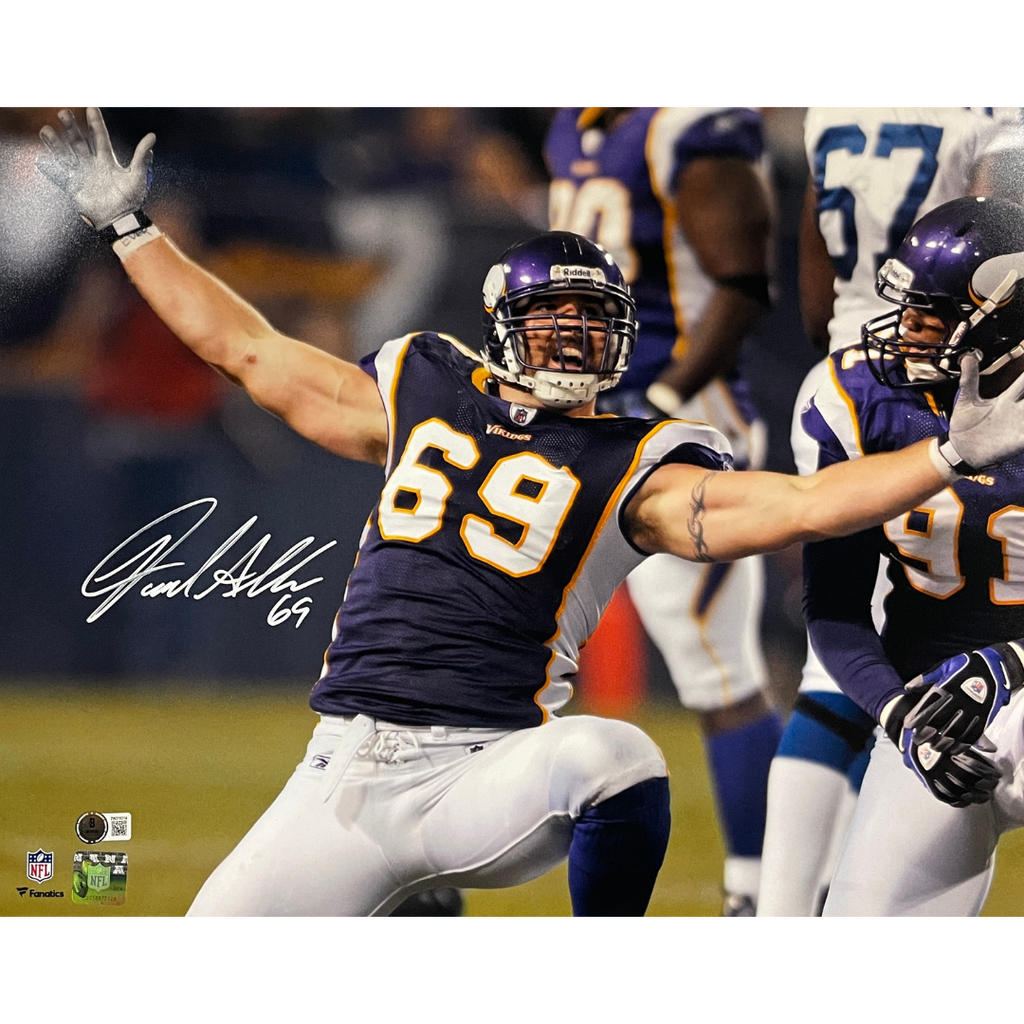 Jared Allen Autographed Minnesota Vikings 16x20 Photo Autographs FanHQ   