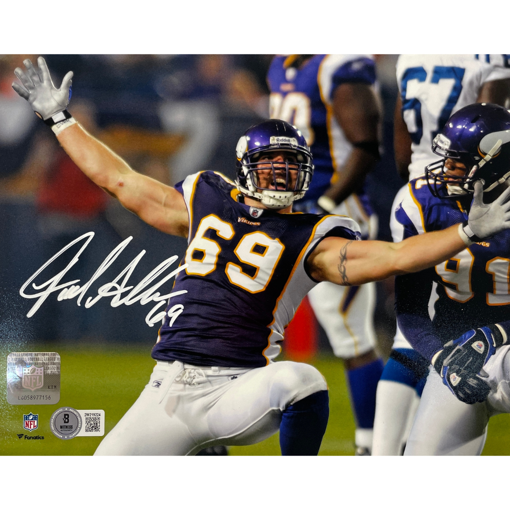 Jared Allen Autographed Minnesota Vikings 8x10 Photo Autographs FanHQ   