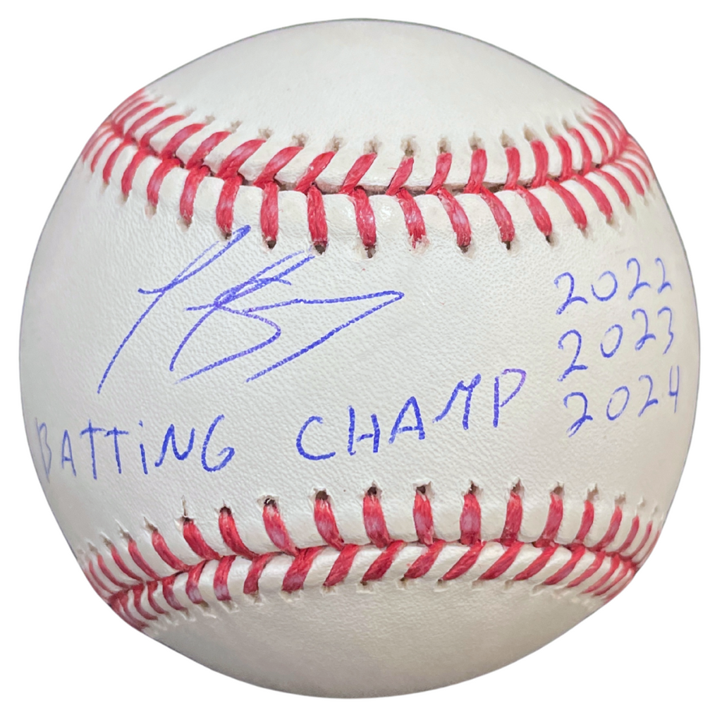 Luis Arraez Autographed Rawlings OMLB Baseball w/ Batting Champ 2022 2023 2024 Inscription Autographs FanHQ