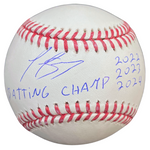 Luis Arraez Autographed Rawlings OMLB Baseball w/ Batting Champ 2022 2023 2024 Inscription Autographs FanHQ