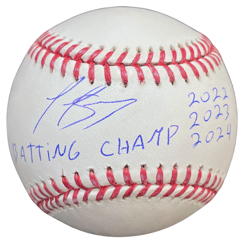 Luis Arraez Autographed Rawlings OMLB Baseball w/ Batting Champ 2022 2023 2024 Inscription Autographs FanHQ