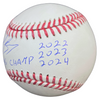 Luis Arraez Autographed Rawlings OMLB Baseball w/ Batting Champ 2022 2023 2024 Inscription Autographs FanHQ