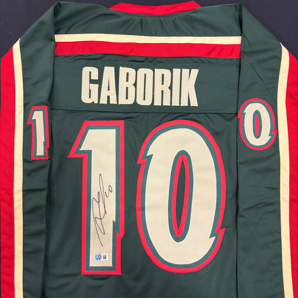 Marian Gaborik Autographed Green Pro-Style Jersey Autographs Fan HQ