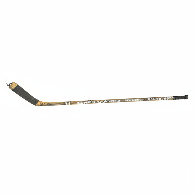 Brian Bellows Game Used 1996-97 Anaheim Mighty Ducks Team Signed Hockey Stick