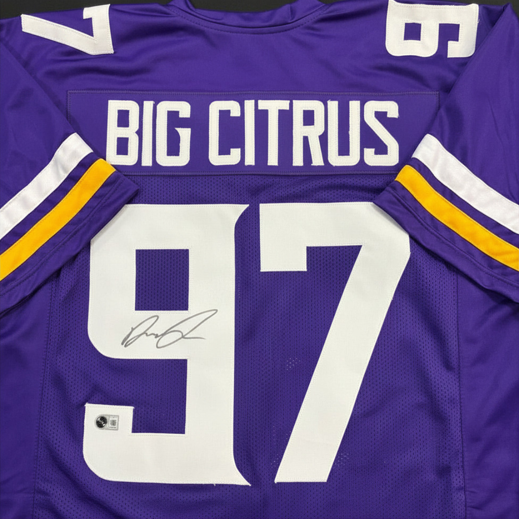 Domonique Orange Autographed Nickname Purple Pro-Style Big Citrus