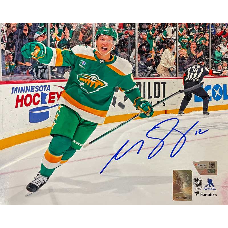 Matt Boldy Autographed Minnesota Wild 8x10 Photo Autographs FanHQ   