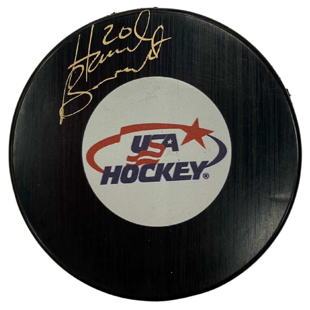 Hannah Brandt Autographed USA Hockey Logo Puck Autographs FanHQ   
