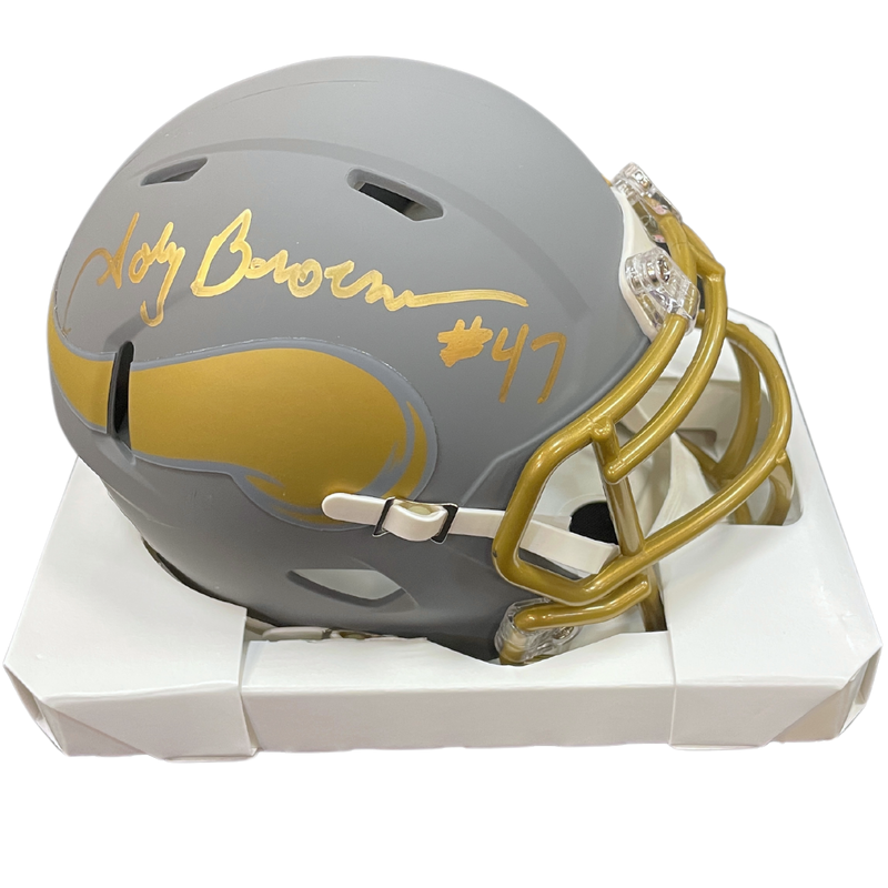 Joey Browner Autographed Minnesota Vikings Slate Mini Helmet
