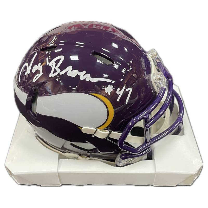 Joey Browner Autographed Minnesota Vikings Speed Throwback Mini Helmet Autographs FanHQ   