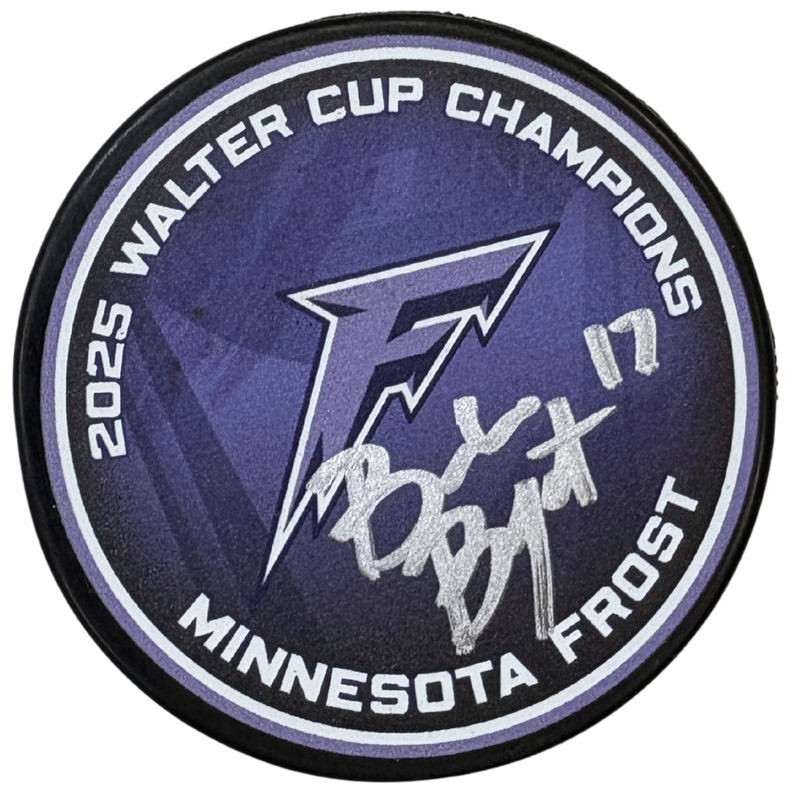 Brooke Bryant Autographed Minnesota Frost Walter Cup Champions Two-Sided Logo Puck
