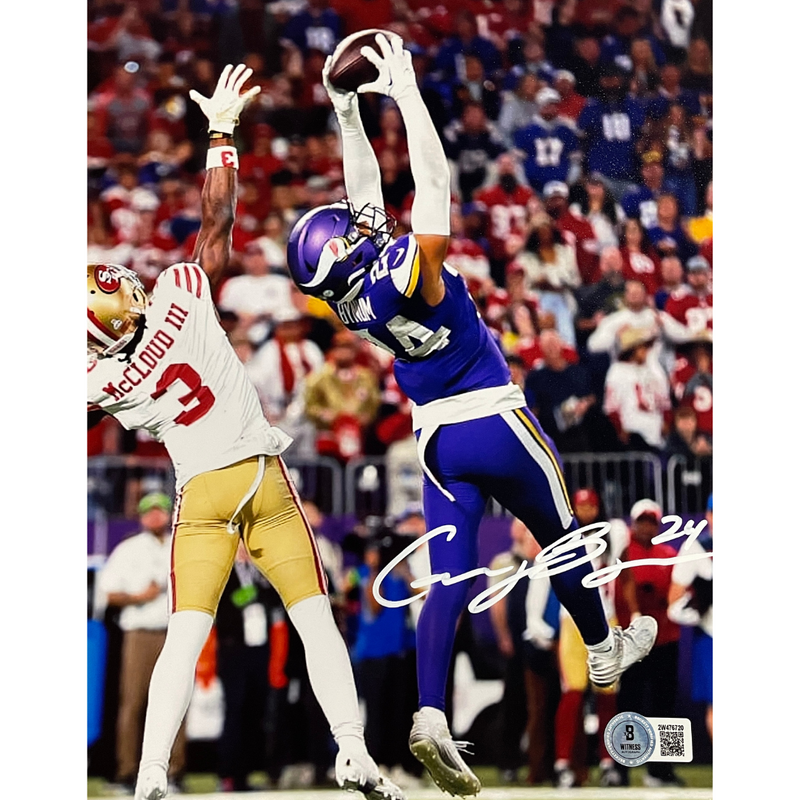 Cam Bynum Autographed Minnesota Vikings 8x10 Photo vs. 49ers Autographs FanHQ