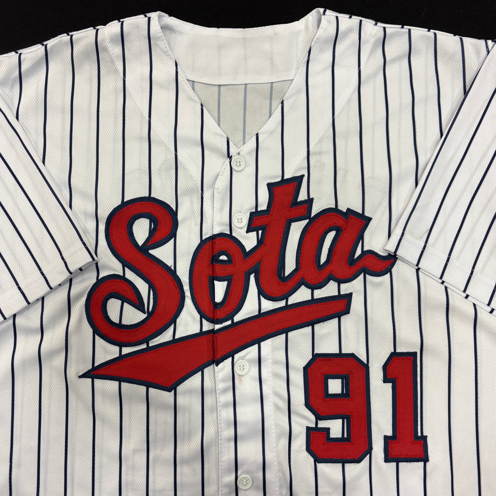 Kent Hrbek Autographed 91 Champs White Pinstripe Pro-Style Jersey Autographs Fan HQ