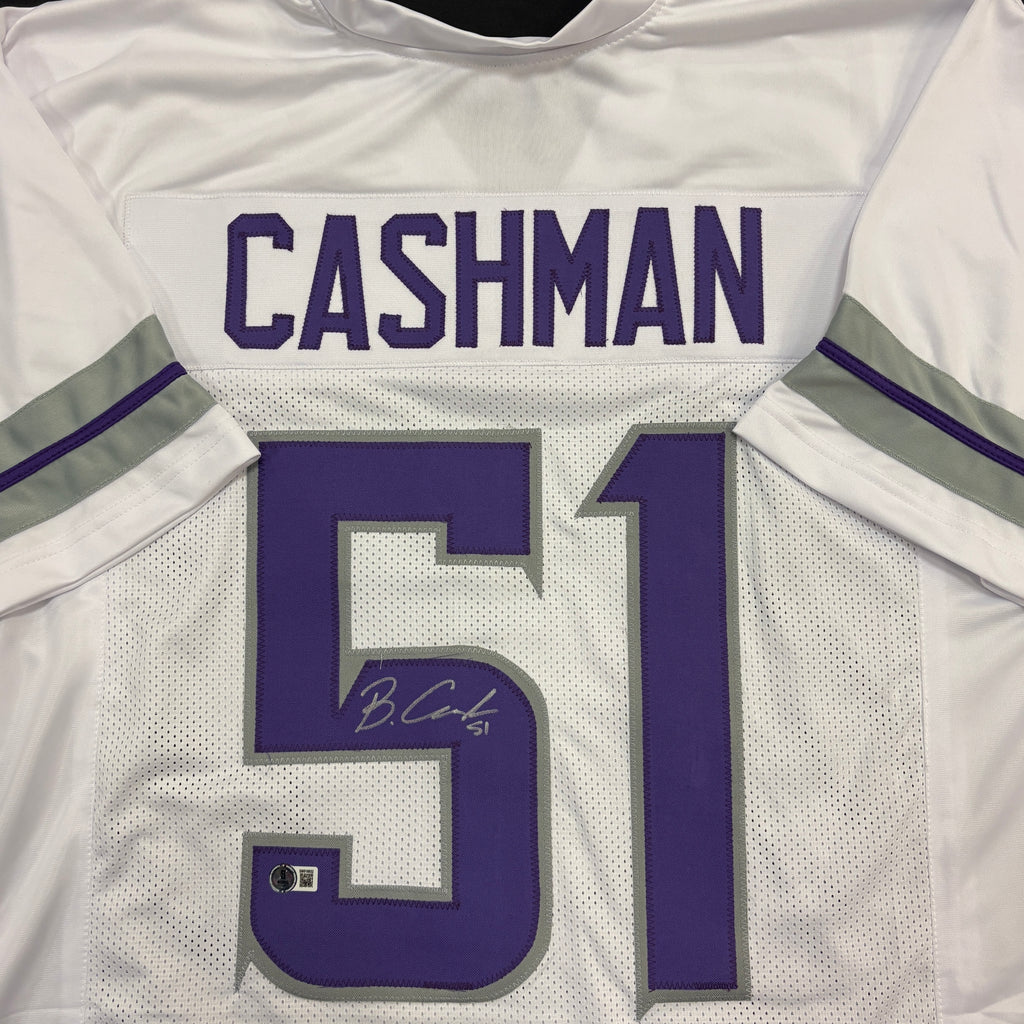 Blake Cashman Autographed White Alternate Pro-Style Jersey Autographs FanHQ