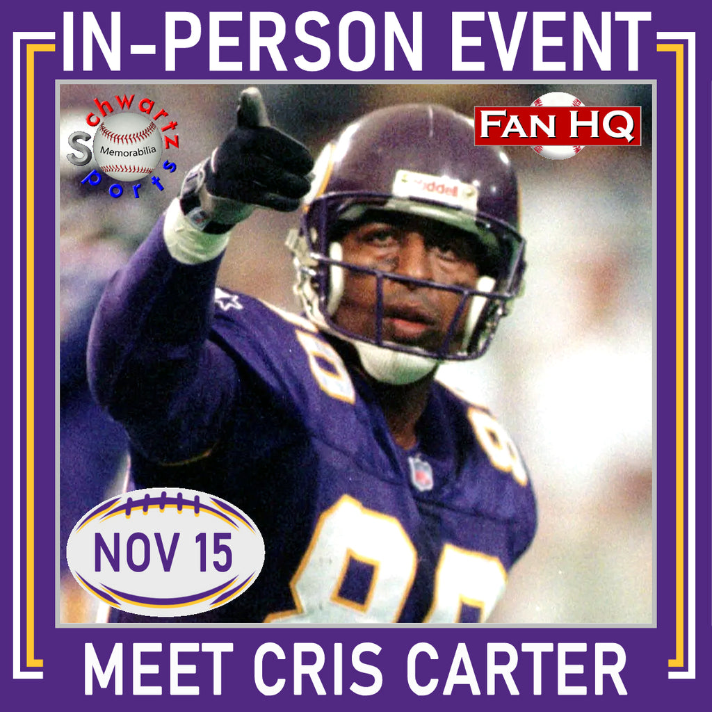 Cris Carter Mail Order/Drop Off Autograph Tickets (Your Item) Event Tickets Fan HQ