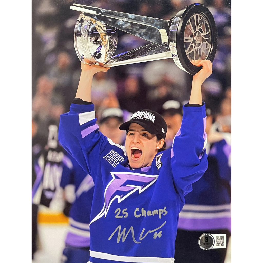 Michela Cava Autographed Minnesota Frost Walter Cup 8x10 Photo w/ 25 Champs Inscription Autographs FanHQ