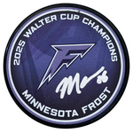 Michela Cava Autographed Minnesota Frost Walter Cup Champions Two-Sided Logo Puck Autographs FanHQ