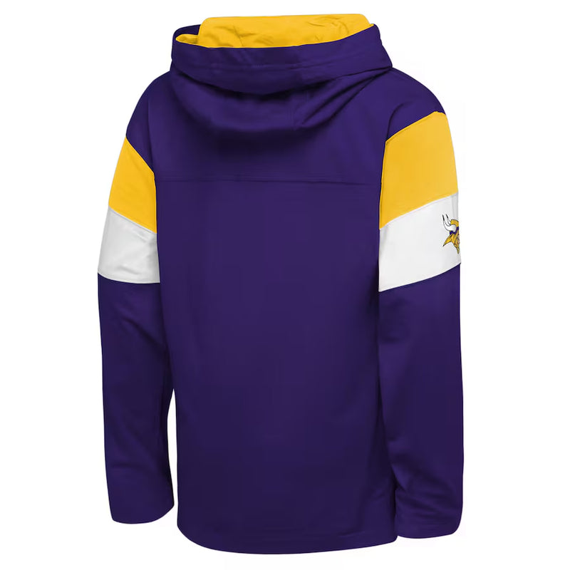 Minnesota Vikings Youth Champs Long Sleeve Hooded Jersey Tee Kids Outerstuff