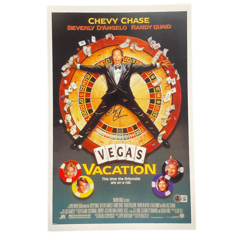 Chevy Chase Autographed Vegas Vacation 11x17 Photo Autographs FanHQ