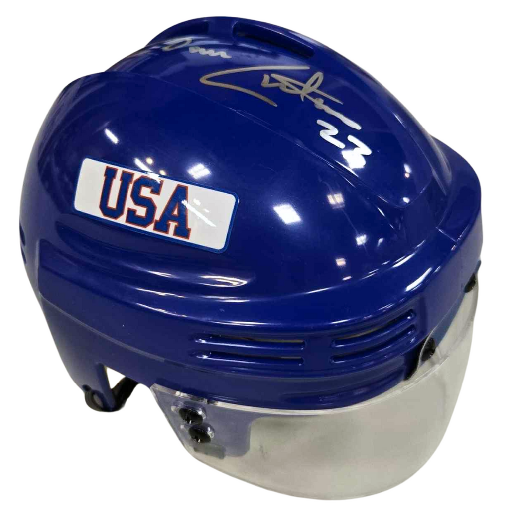 Dave Christian Autographed Royal Blue Mini Helmet Autographs FanHQ