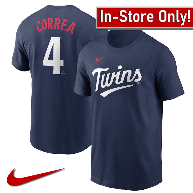 AVAILABLE IN-STORE ONLY! Carlos Correa Nike Navy Minnesota Twins Player Tee T-Shirts Nike   