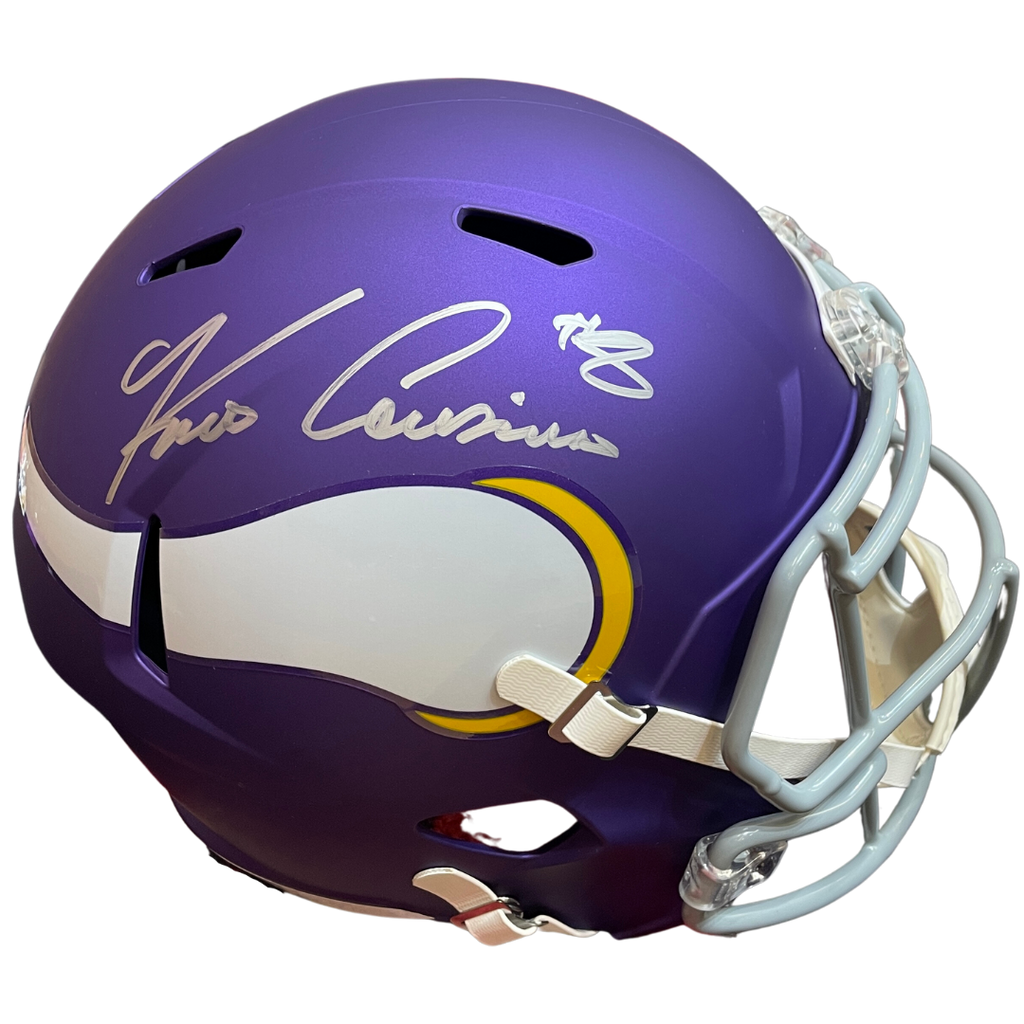 Cris Carter Minnesota Vikings Autographed Duke Pro Football with HOF 13  Inscription