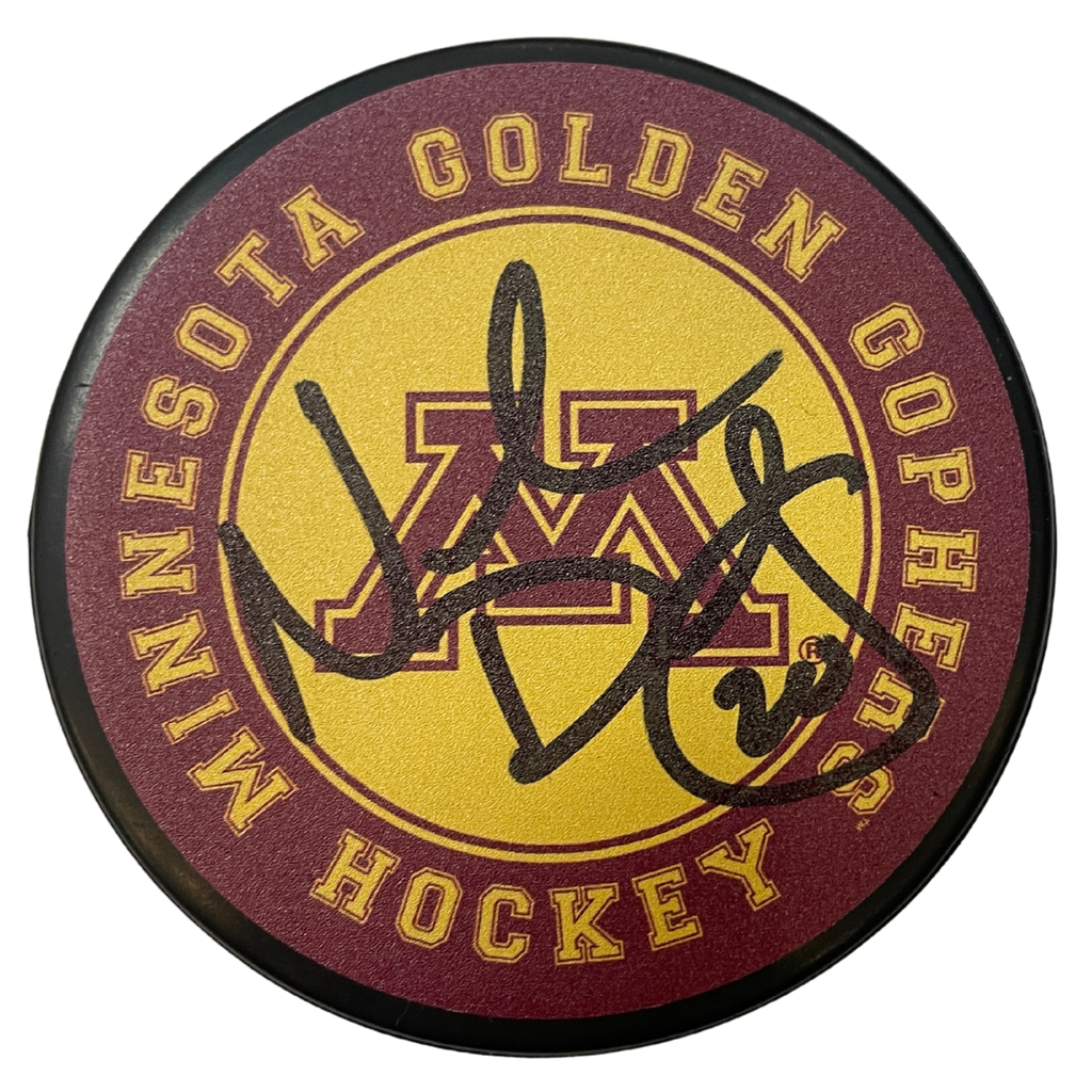 Natalie Darwitz Autographed Minnesota Golden Gophers Logo Puck Autographs FanHQ   