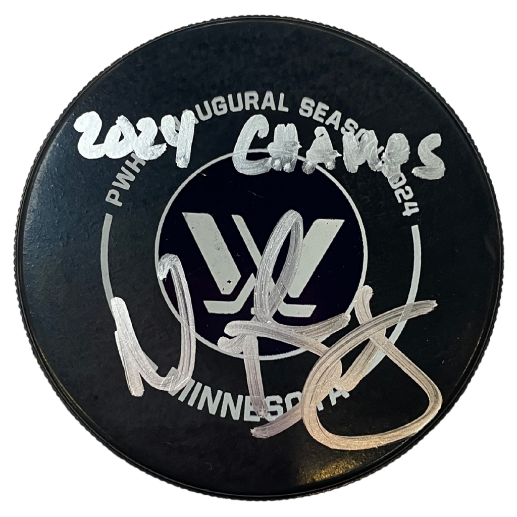 Natalie Darwitz Autographed PWHL Minnesota Official Game Puck Autographs FanHQ   