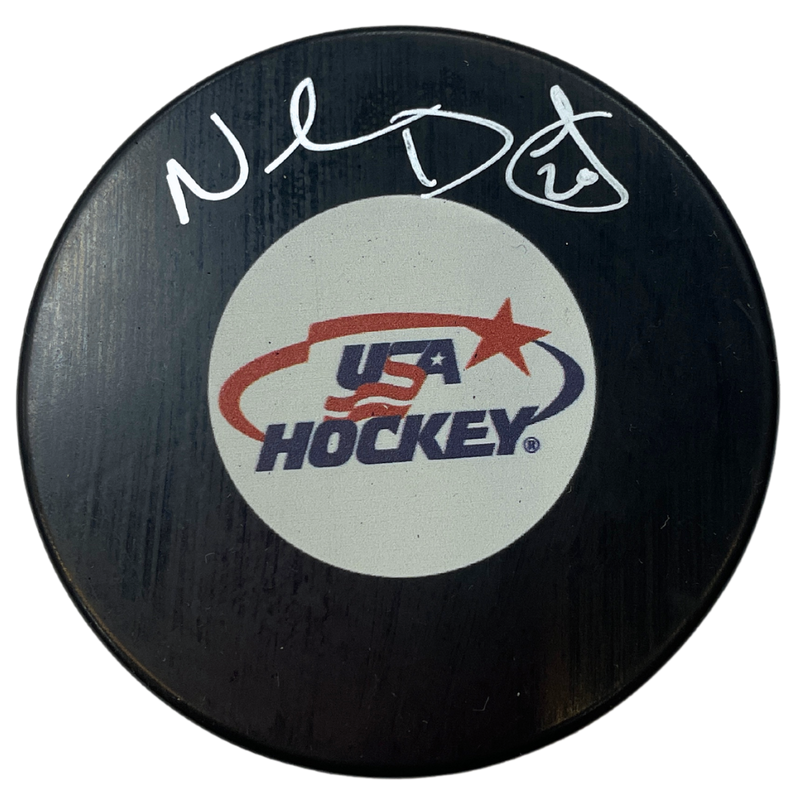 Natalie Darwitz Autographed USA Hockey Logo Puck Autographs FanHQ   