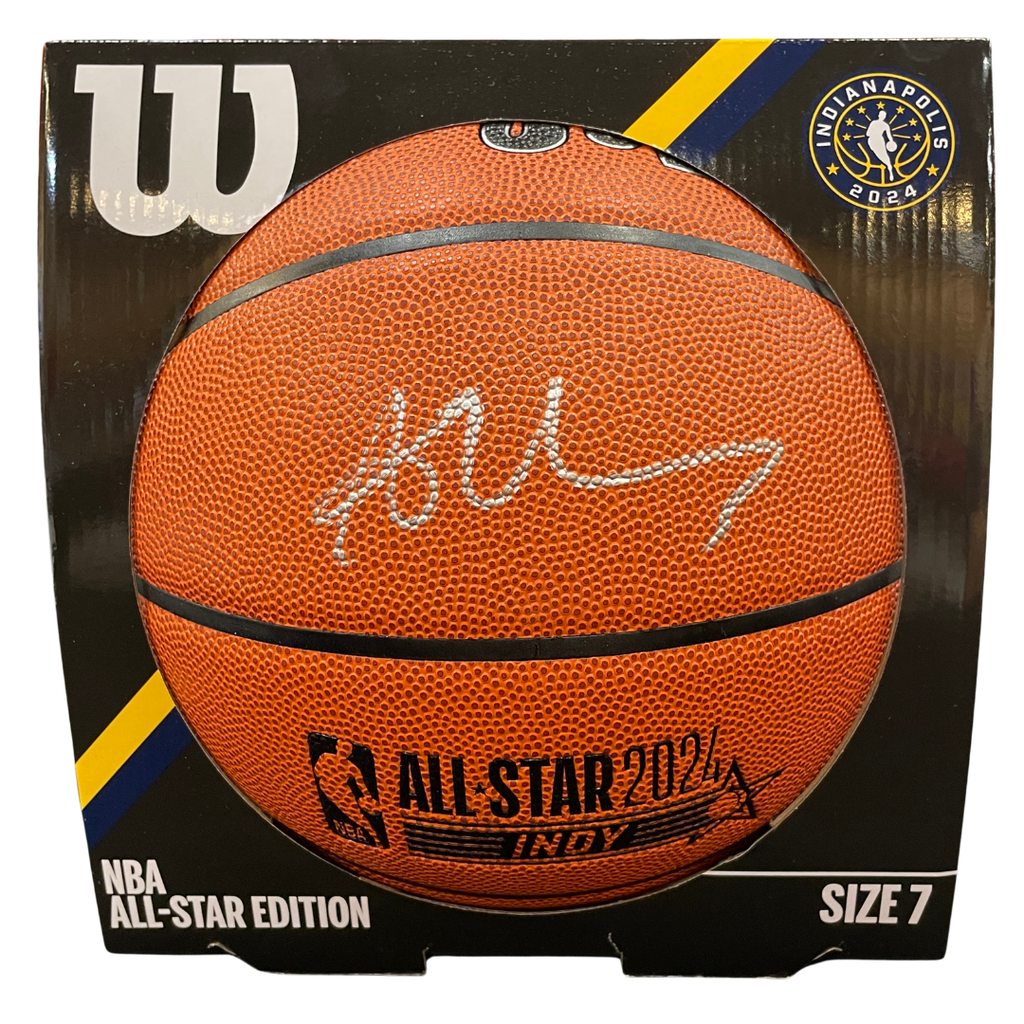 Anthony Edwards Autographed Wilson NBA 2024 All Star Game Replica Basketball Autographs FanHQ   