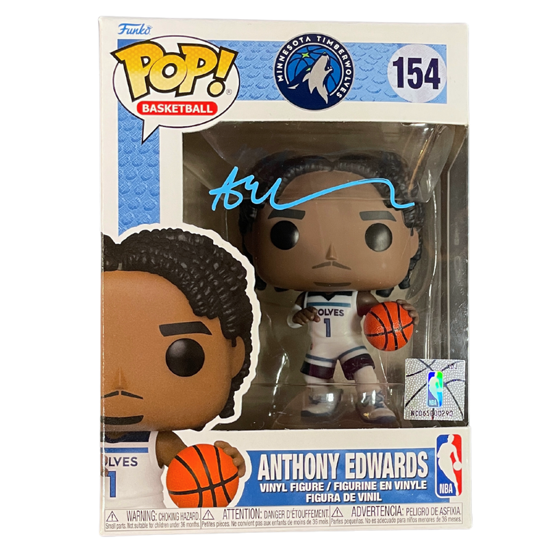 Anthony Edwards Autographed Funko Pop Vinyl Figure Autographs FanHQ   