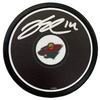 Joel Eriksson Ek Autographed Minnesota Wild Black Logo Puck Autographs FanHQ