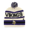 Minnesota Vikings '47 Brand Natural Bering Cuff Knit w/ Pom Hats 47 Brand