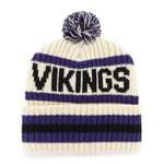 Minnesota Vikings '47 Brand Natural Bering Cuff Knit w/ Pom Hats 47 Brand