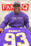 John Randle Autographed Purple Pro-Style Jersey Autographs FanHQ