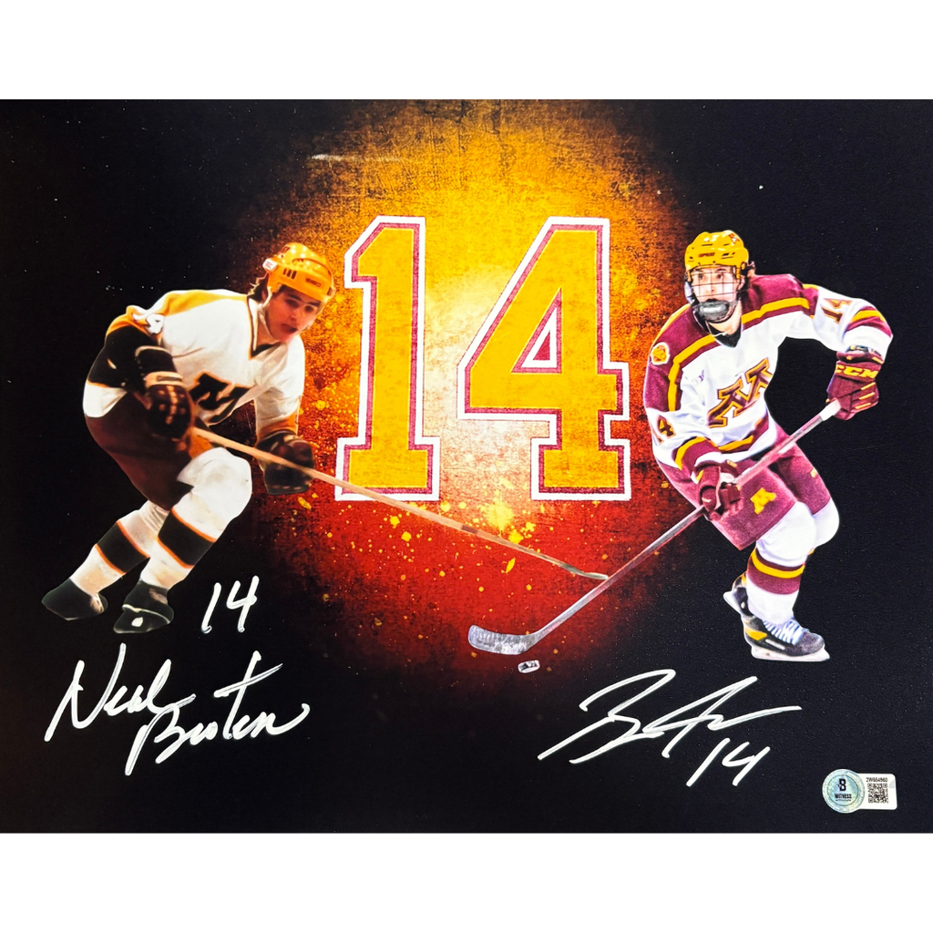Brock Faber and Neal Broten Autographed Minnesota Gophers 11x14 Photo Autographs FanHQ