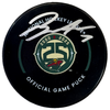 Brock Faber Autographed Minnesota Wild 25th Anniversary Official Game Puck Autographs FanHQ