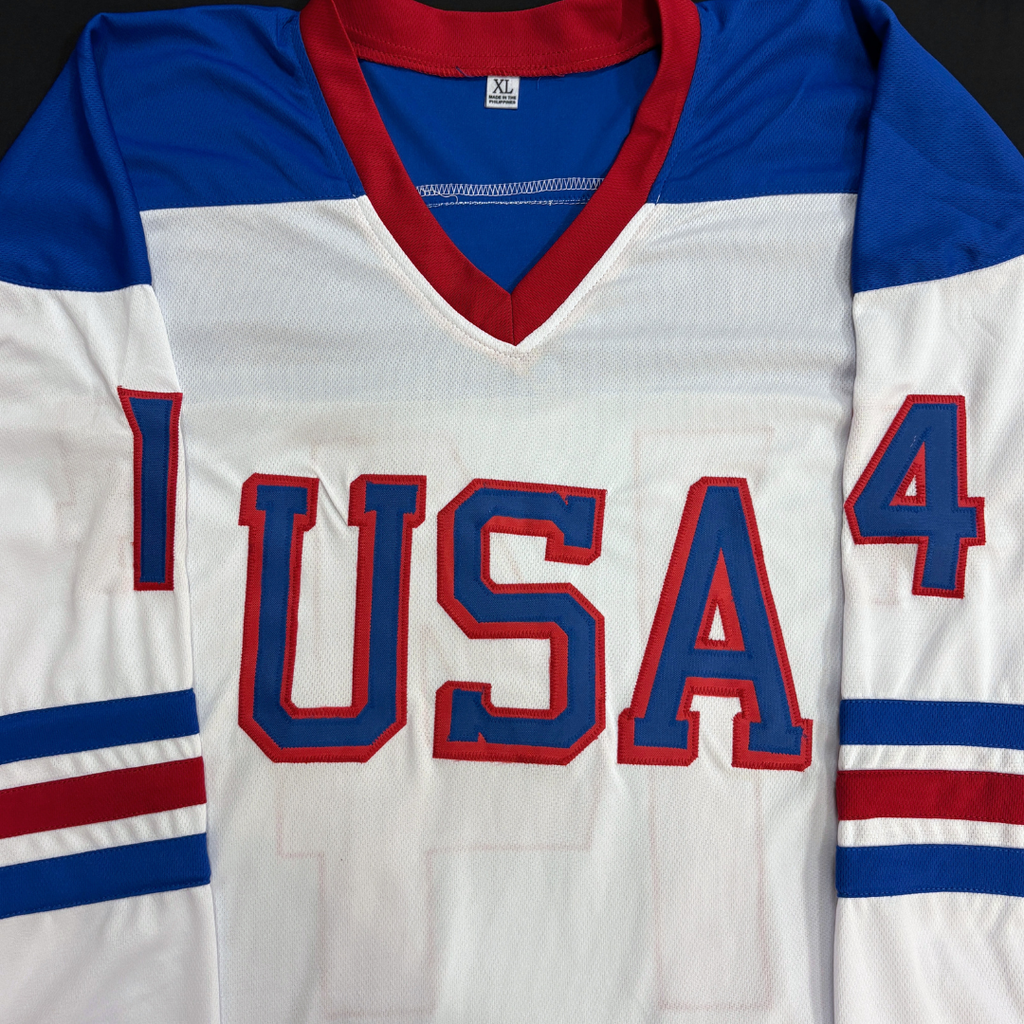 Brock Faber Autographed White USA Pro-Style Jersey Autographs Fan HQ
