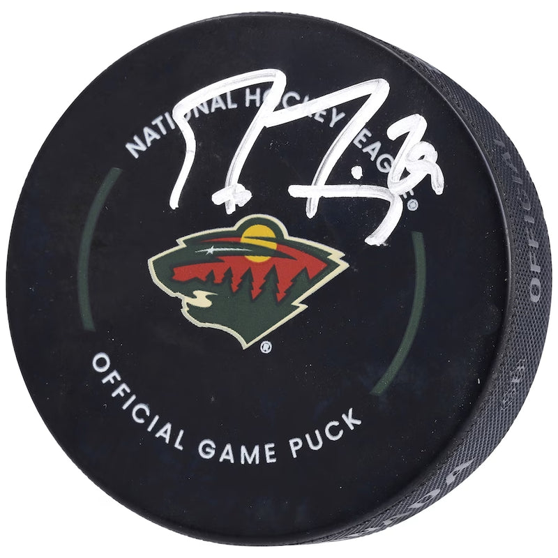 Marc-Andre Fleury Autographed Minnesota Wild Official Game Puck Autographs FanHQ   