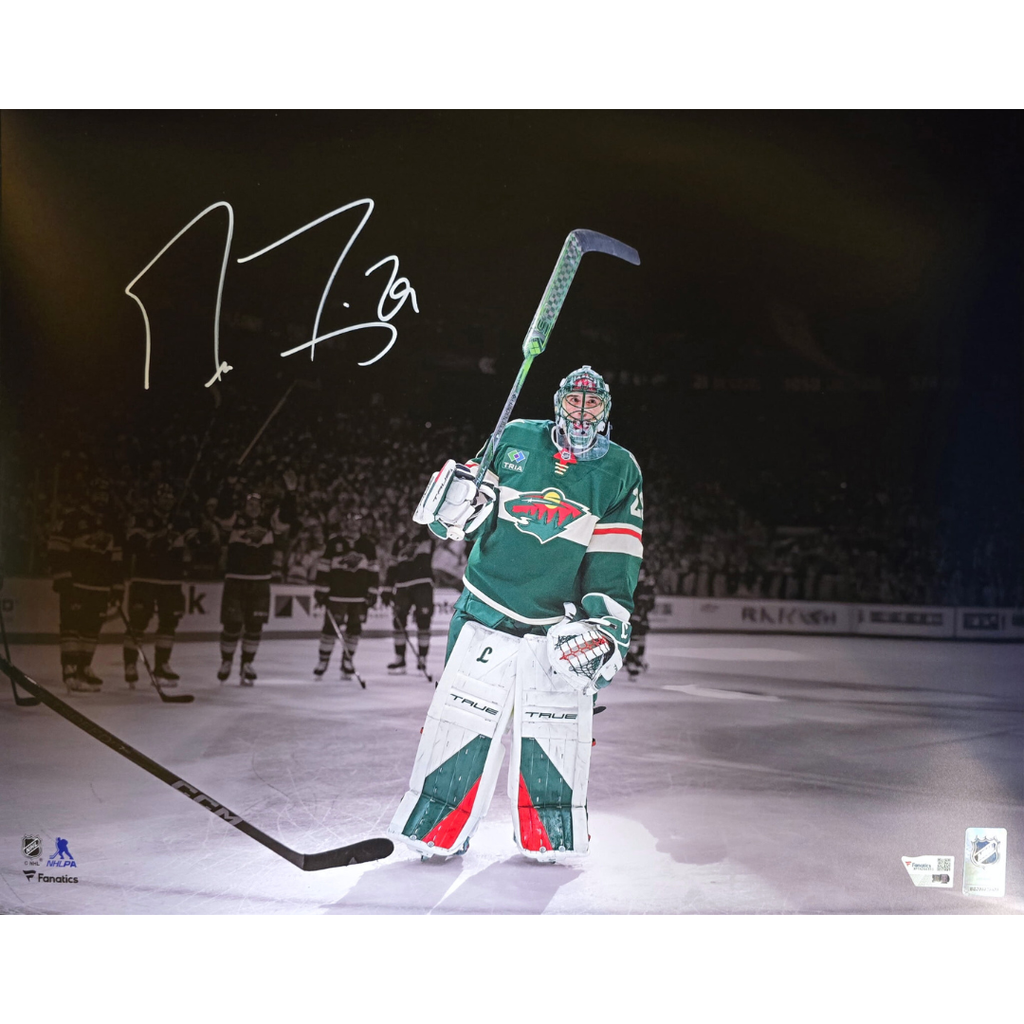 Marc-Andre Fleury Autographed Minnesota Wild Salute 16x20 Photo Autographs FanHQ